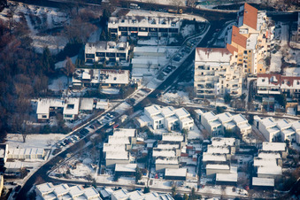 District Emmertsgrund in Heidelberg in the state Baden-Wuerttemberg, Germany from the plane