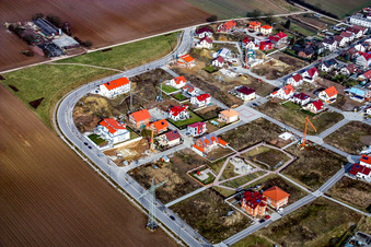 New development area Am Höhenweg in Kandel in the state Rhineland-Palatinate, Germany out of the air