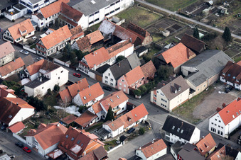 Aerial photograpy of Rheinstr in Kandel in the state Rhineland-Palatinate, Germany