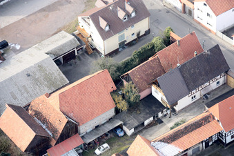 Oblique view of Rheinstr in Kandel in the state Rhineland-Palatinate, Germany