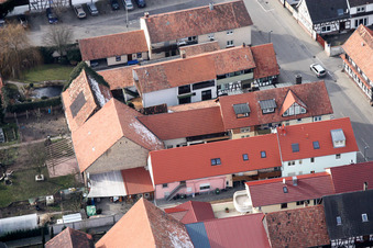 Rheinstr in Kandel in the state Rhineland-Palatinate, Germany from the plane
