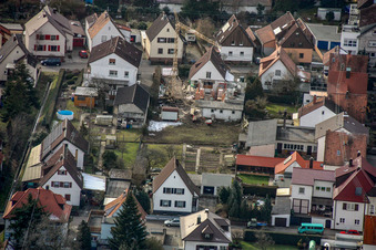 Aerial view of Waldstr in Kandel in the state Rhineland-Palatinate, Germany