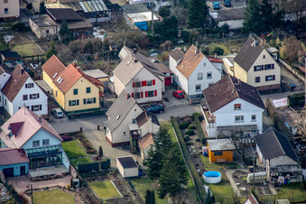 Waldstr in Kandel in the state Rhineland-Palatinate, Germany from above