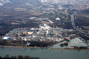 Stora Enso in the district Knielingen in Karlsruhe in the state Baden-Wuerttemberg, Germany