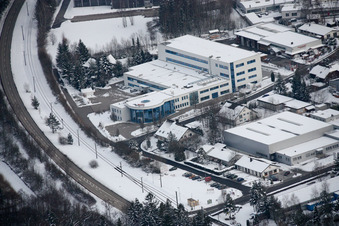 Ittersbach, industrial area in the district Im Stockmädle in Karlsbad in the state Baden-Wuerttemberg, Germany out of the air