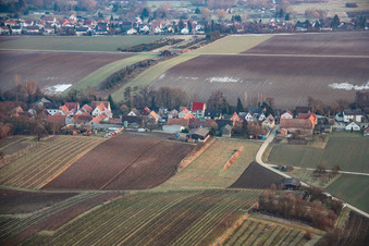 Village view from the north in Vollmersweiler in the state Rhineland-Palatinate, Germany