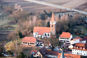 Minfeld Protestant Church in Minfeld in the state Rhineland-Palatinate, Germany