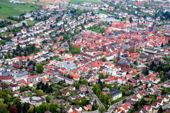 City from the south in Bad Bergzabern in the state Rhineland-Palatinate, Germany