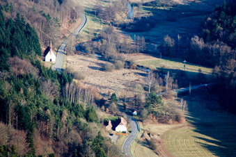 St. Anna Chapel in the Wieslautertal from the west in Niederschlettenbach in the state Rhineland-Palatinate, Germany