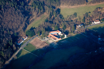 Farmstead on the border with France in the Wieslauter valley in the district Sankt Germanshof in Bobenthal in the state Rhineland-Palatinate, Germany