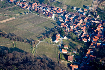 Bird's eye view of Rott in the state Bas-Rhin, France