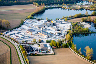 Mixed concrete and building materials factory of Finger Beton Kuhardt GmbH & Co. KG in Kuhardt in the state Rhineland-Palatinate, Germany