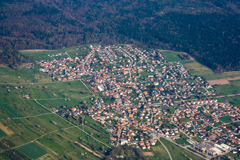 From the west in the district Schwann in Straubenhardt in the state Baden-Wuerttemberg, Germany
