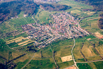From the south in the district Spielberg in Karlsbad in the state Baden-Wuerttemberg, Germany
