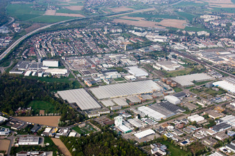 Daimler parts warehouse, Mercedes glass warehouse in Ettlingen in the state Baden-Wuerttemberg, Germany