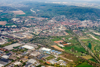 From the south in Ettlingen in the state Baden-Wuerttemberg, Germany
