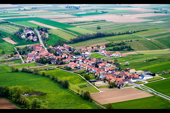Town from the west in Hergersweiler in the state Rhineland-Palatinate, Germany