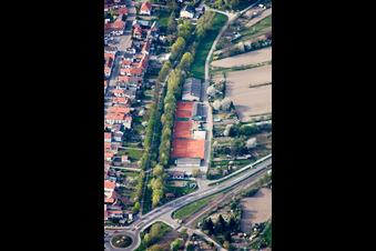 Tennis courts in Hagenbach in the state Rhineland-Palatinate, Germany