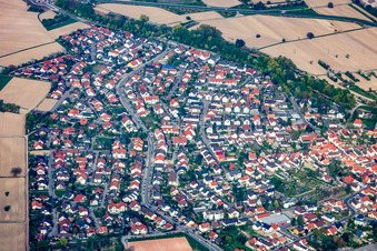 Oblique view of Habsburg Avenue in Hagenbach in the state Rhineland-Palatinate, Germany