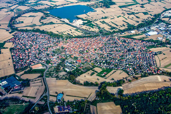 General view from the west in Hagenbach in the state Rhineland-Palatinate, Germany