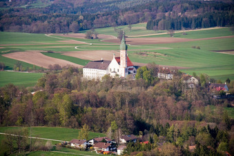 Complex of buildings of the monastery Andechs in the district Erling in Andechs in the state Bavaria