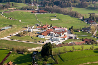 Technical facilities in the industrial area Andechser Molkerei Scheitz in Andechs in the state Bavaria