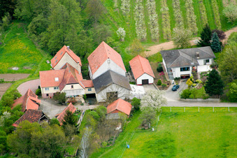 Mill Am Erlenbach in Winden in the state Rhineland-Palatinate, Germany from above