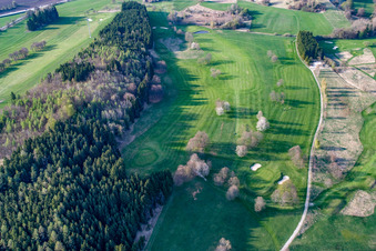 Oblique view of Grounds of the Golf course at Golf-Club Tutzing in Tutzing in the state Bavaria, Germany