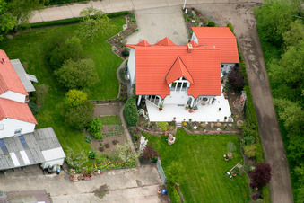 Aerial photograpy of At the train station in Winden in the state Rhineland-Palatinate, Germany
