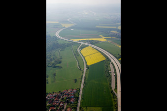 Oblique view of Neuleiningen in the state Rhineland-Palatinate, Germany