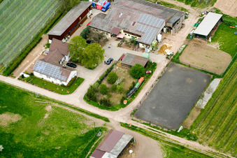Oblique view of Lindenhof in Steinweiler in the state Rhineland-Palatinate, Germany