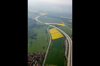 Neuleiningen in the state Rhineland-Palatinate, Germany from above
