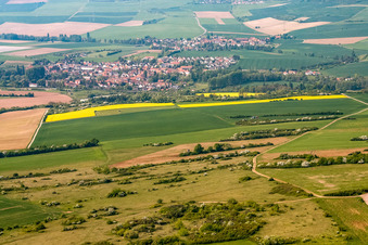 Village view from the southeast in Ebertsheim in the state Rhineland-Palatinate, Germany
