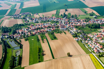 Aerial photograpy of Stundwiller in the state Bas-Rhin, France