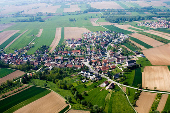 Drone image of Buhl in the state Bas-Rhin, France