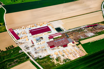 Niederrœdern in the state Bas-Rhin, France from a drone
