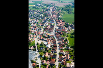 Aerial photograpy of Niederrœdern in the state Bas-Rhin, France