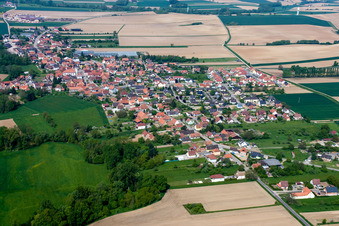 Niederrœdern in the state Bas-Rhin, France out of the air