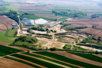 Aerial photograpy of Site of heaped landfill in Schaffhouse-pres-Seltz in Grand Est, France