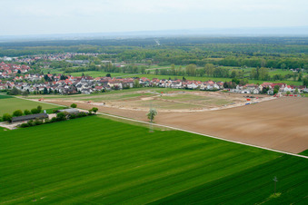 High-altitude trail before construction begins in Kandel in the state Rhineland-Palatinate, Germany