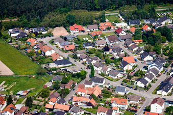 Bird's eye view of Lauterbourg in the state Bas-Rhin, France
