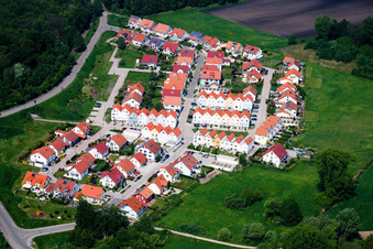 Aerial photograpy of New development area in Wörth am Rhein in the state Rhineland-Palatinate, Germany