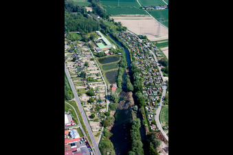 Allotment garden in Wörth am Rhein in the state Rhineland-Palatinate, Germany