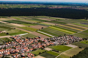 Aerial view of Maxstr in Hatzenbühl in the state Rhineland-Palatinate, Germany