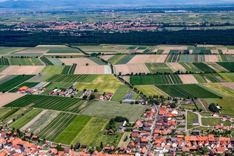 Aerial photograpy of New development area in Tabakfeld in Hatzenbühl in the state Rhineland-Palatinate, Germany