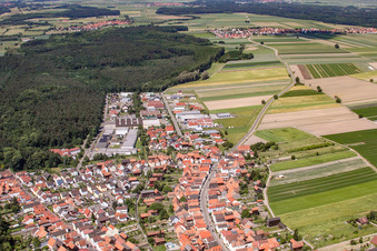 Luitpoldstr in Hatzenbühl in the state Rhineland-Palatinate, Germany from above