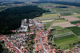 Luitpoldstr in Hatzenbühl in the state Rhineland-Palatinate, Germany out of the air