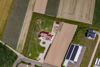 Aerial view of In Gereut in Hatzenbühl in the state Rhineland-Palatinate, Germany