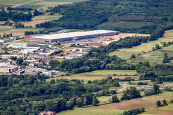 New logistics center at Horstring in the district Minderslachen in Kandel in the state Rhineland-Palatinate, Germany