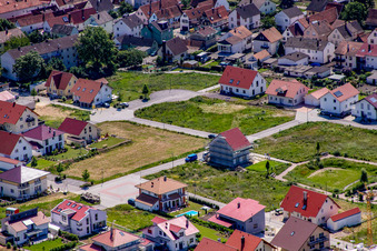 Bird's eye view of On the high trail in Kandel in the state Rhineland-Palatinate, Germany